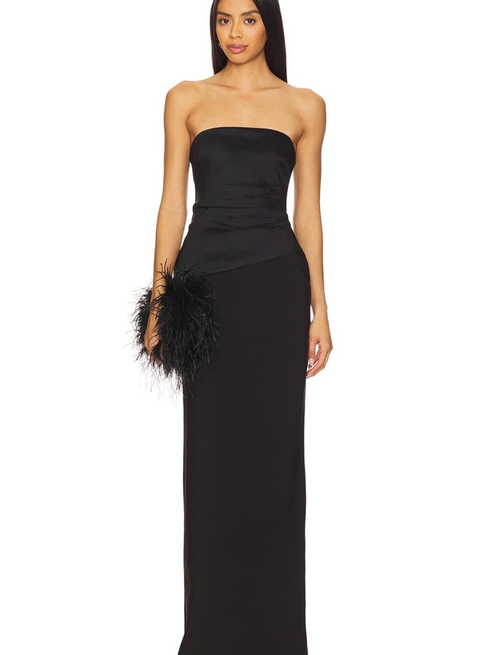 LIKELY Evie Gown Strapless Black Evening Gown